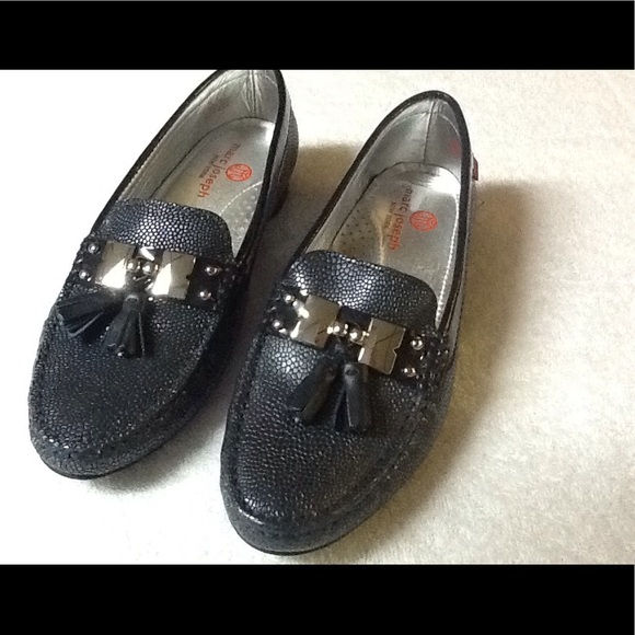 Marc Joseph Navy Slip Ons